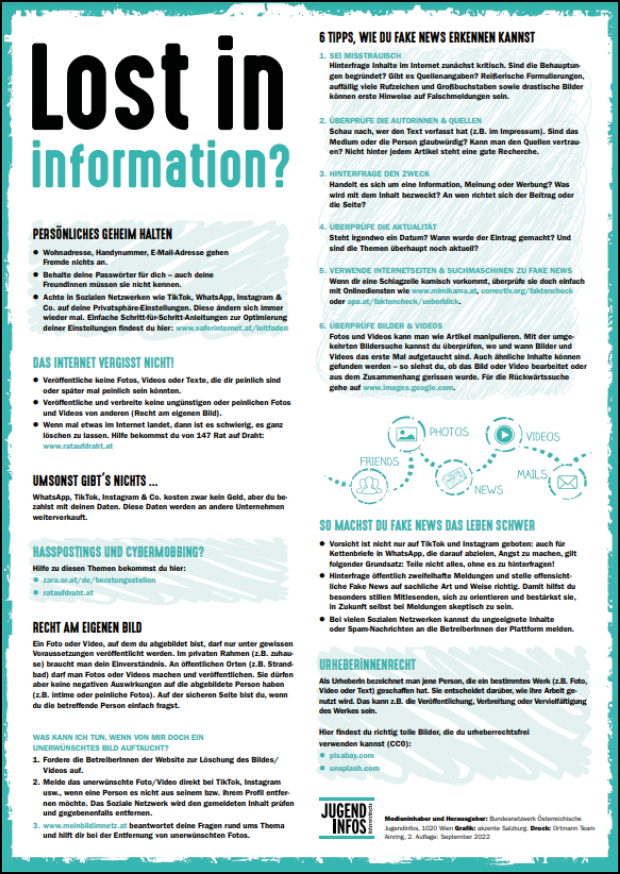Infoplakat zum Thema Informationskompetenz