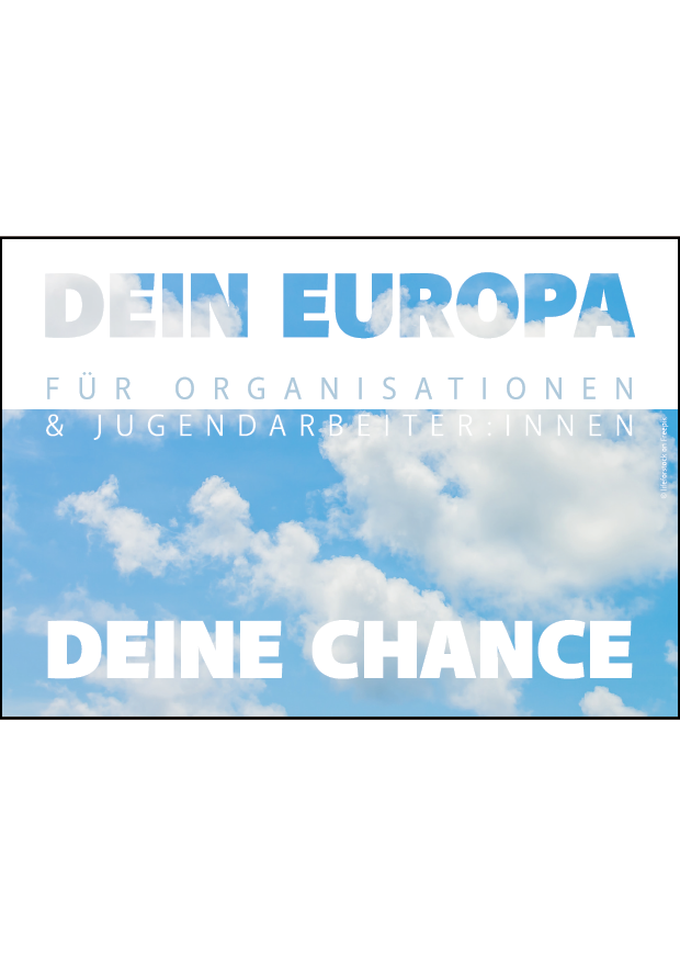 Deckblatt des Folders zum Thema Dein Europa - Deine Chance, für Organisationen
