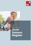 Titelbild der Broschüre SeniorInnenratgeber im Corporate Design des Landes Tirol.