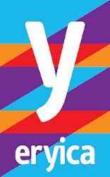 Buntes Logo von eryica mit den Farben blau, violett, organge und rot.