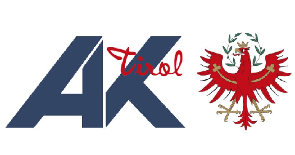 Das Logo der AK Tirol mit dem roten Tiroler Adler des Tiroler Wappen.