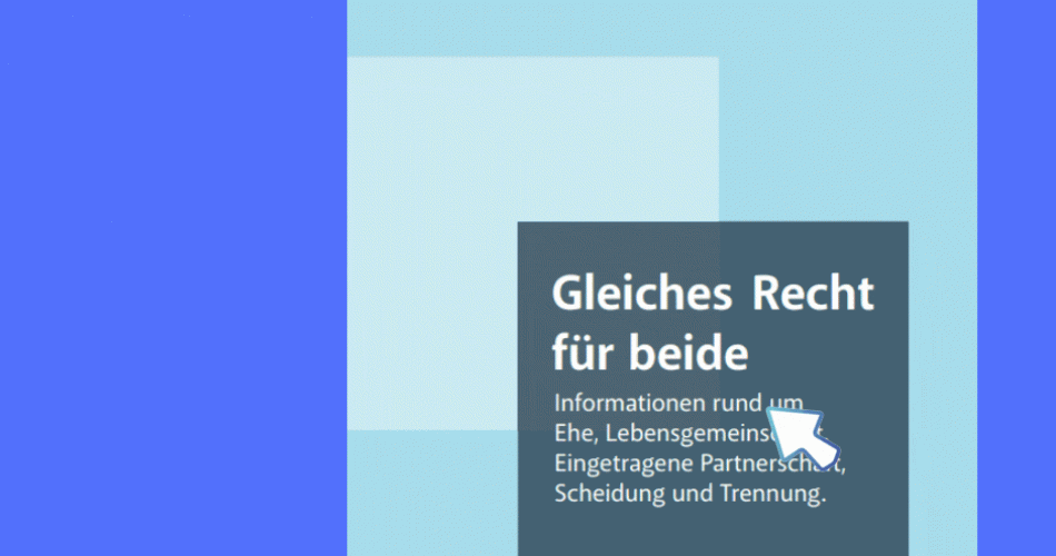 Broschüre "Gleiches Recht für beide" vom Land Tirol